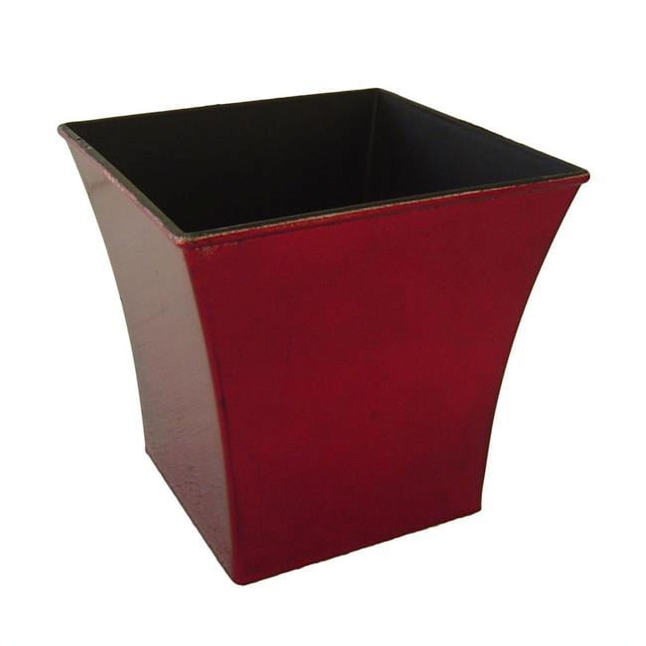 7.25 in. Square Planter with A Tapered Body - Shiny Red