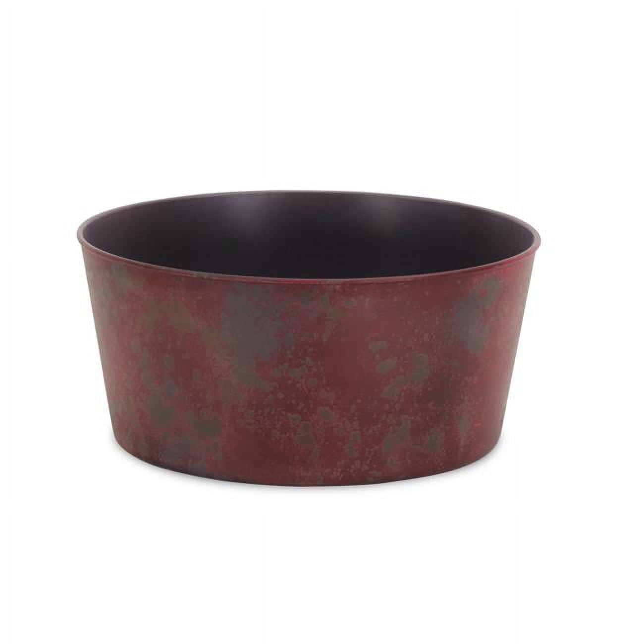11.5 in. Round Planter with A Tapered Body - Rustic Red