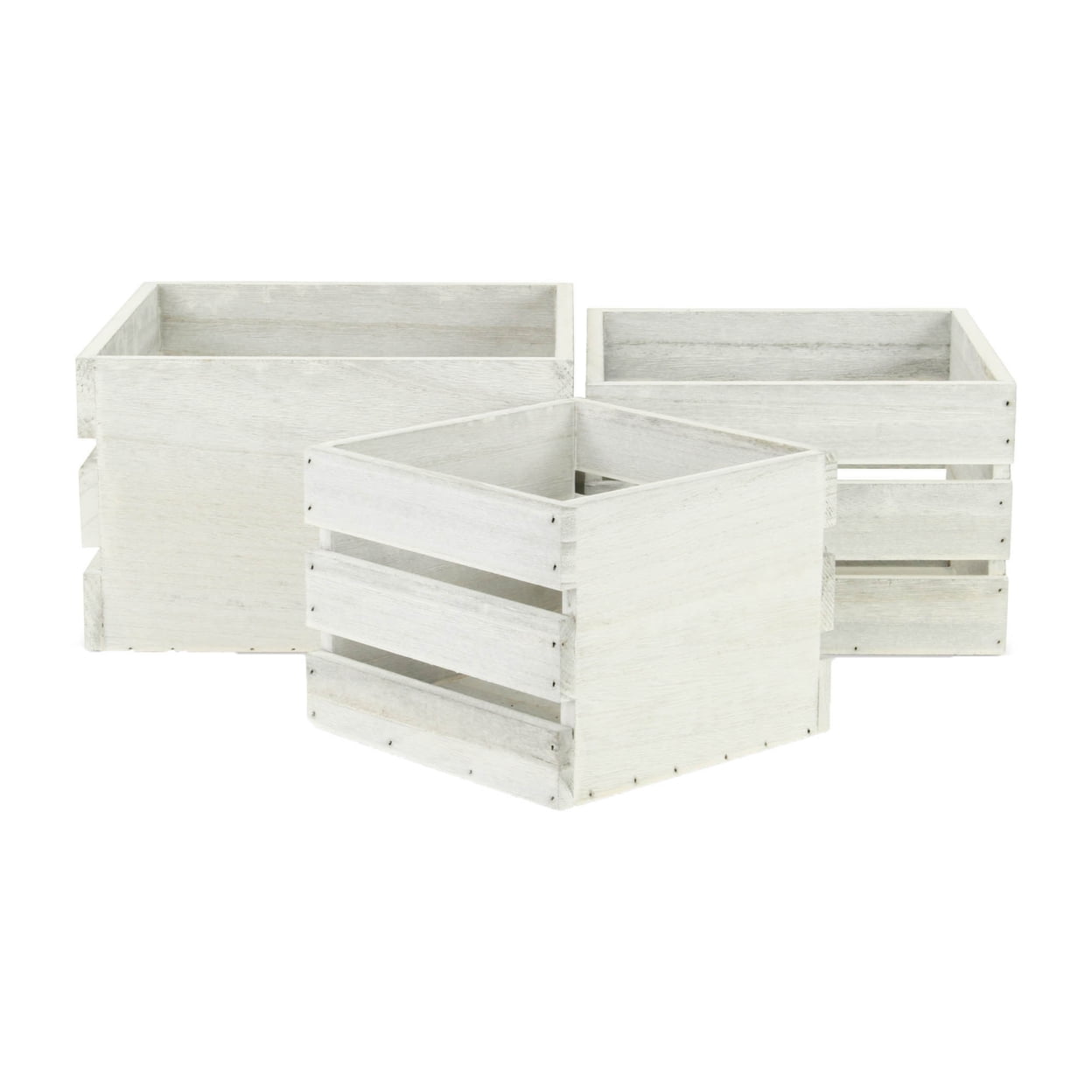 Picture of Cheungs 4831B-3 Rustic Farmstead Light Gray Wooden Crate Set