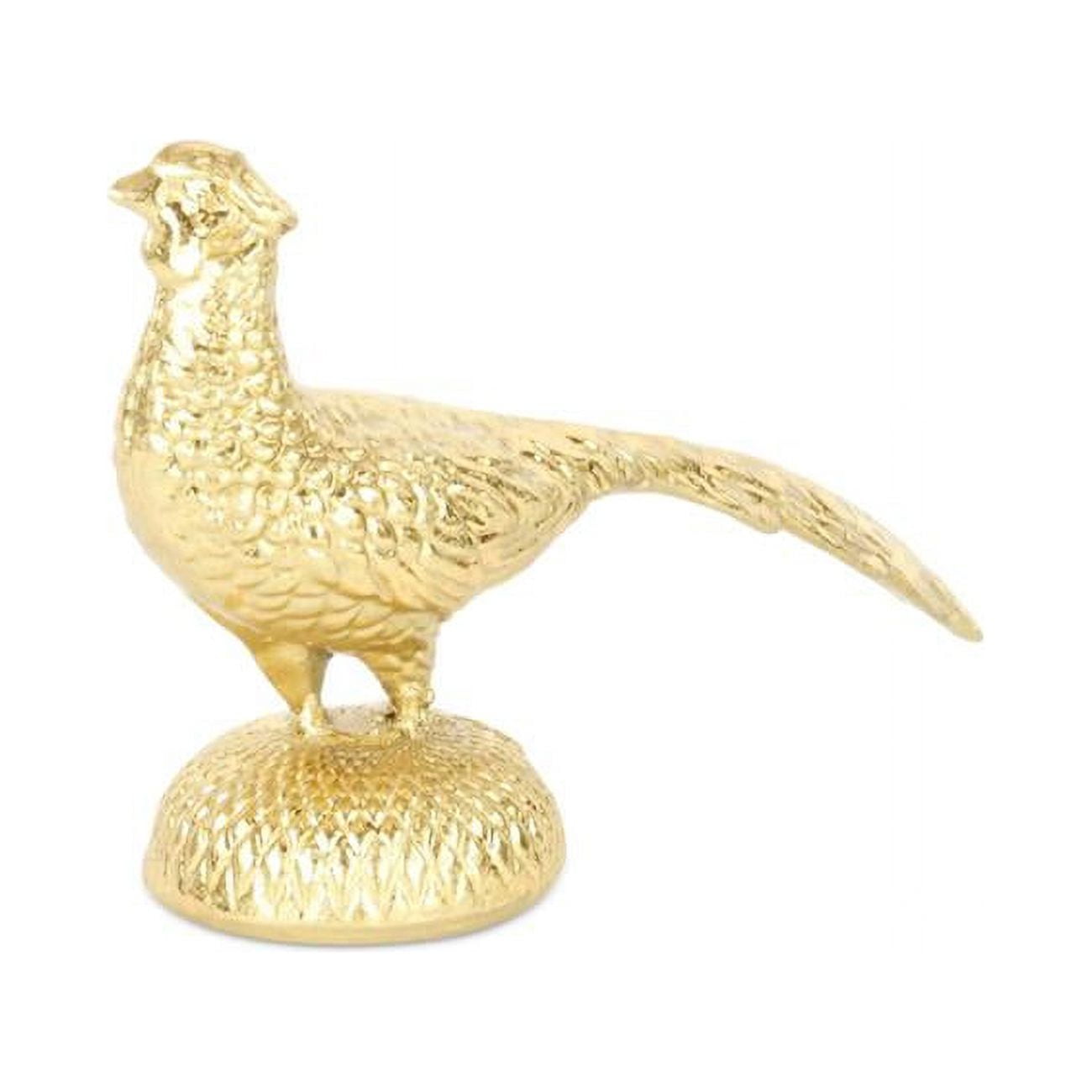 Picture of Cheungs 5885GD Lirondelle Golden Cast Iron Peacock Figurine
