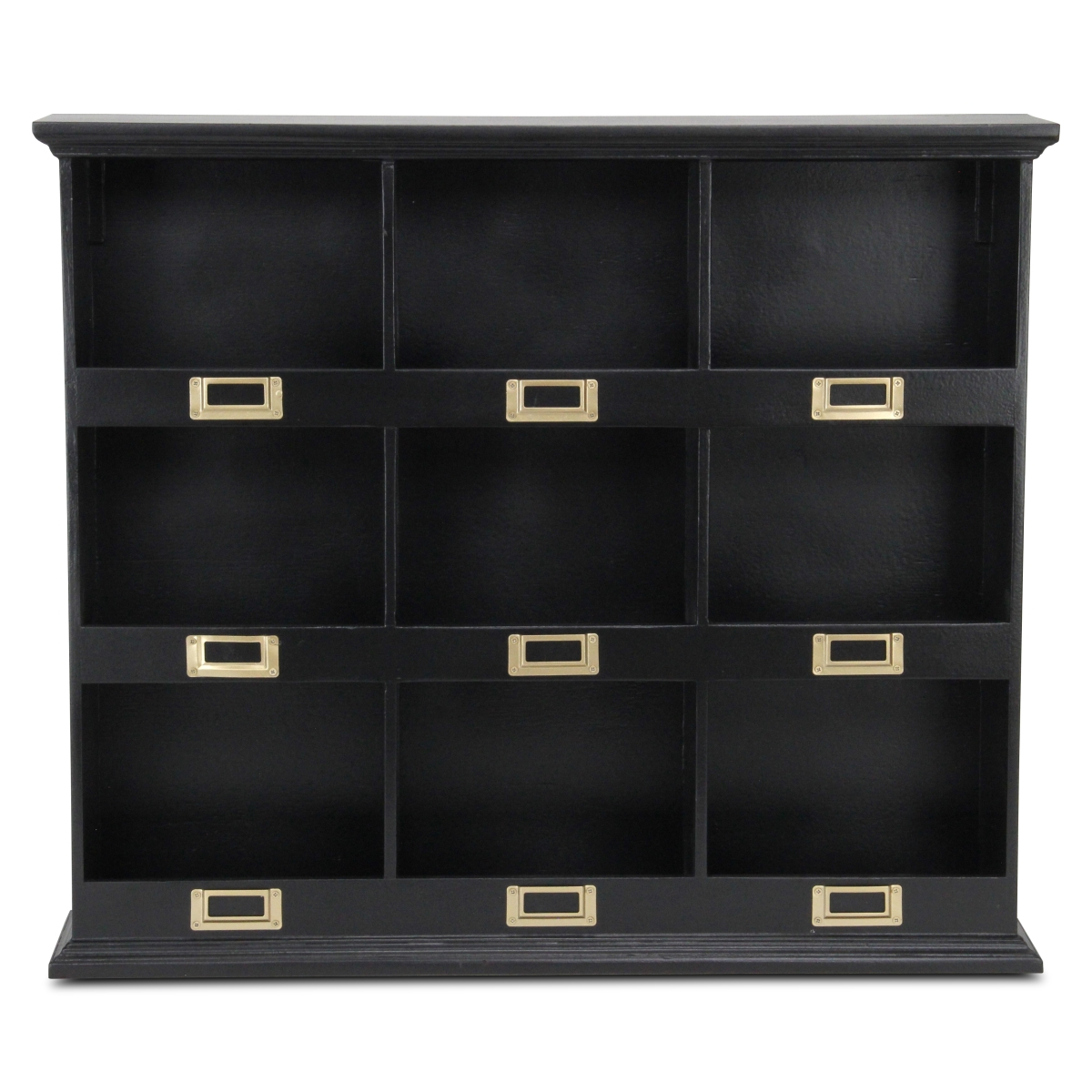 Picture of Cheungs FP-4120BK Dael Wooden 9 Cubby Wall Shelf&#44; Black