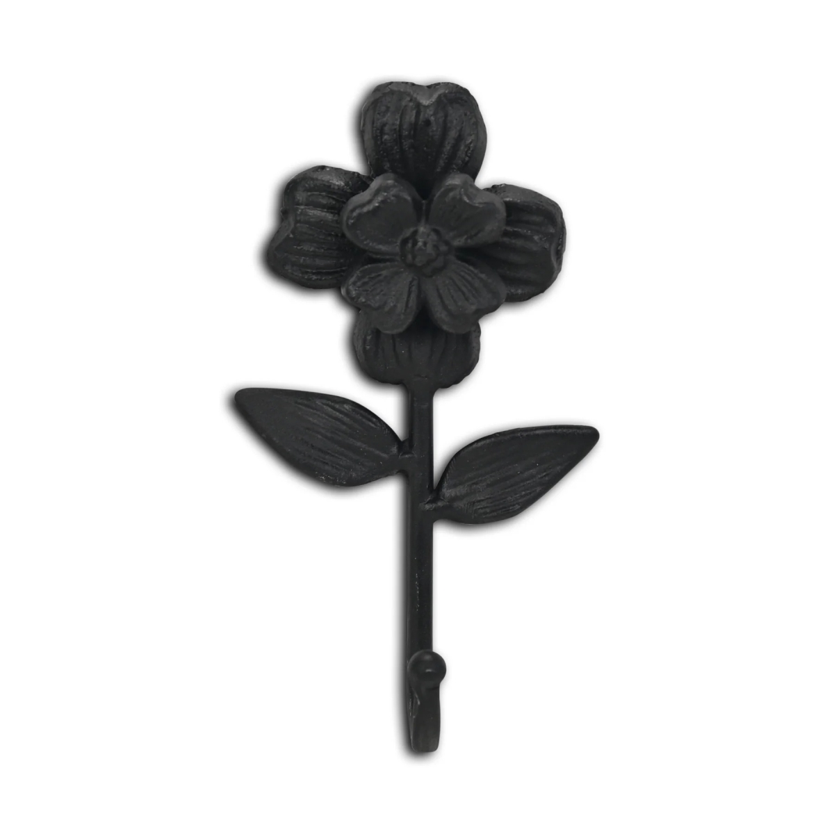 Picture of Cheungs 6115BK Mythra Flower Cast Iron Wall Hook - Black