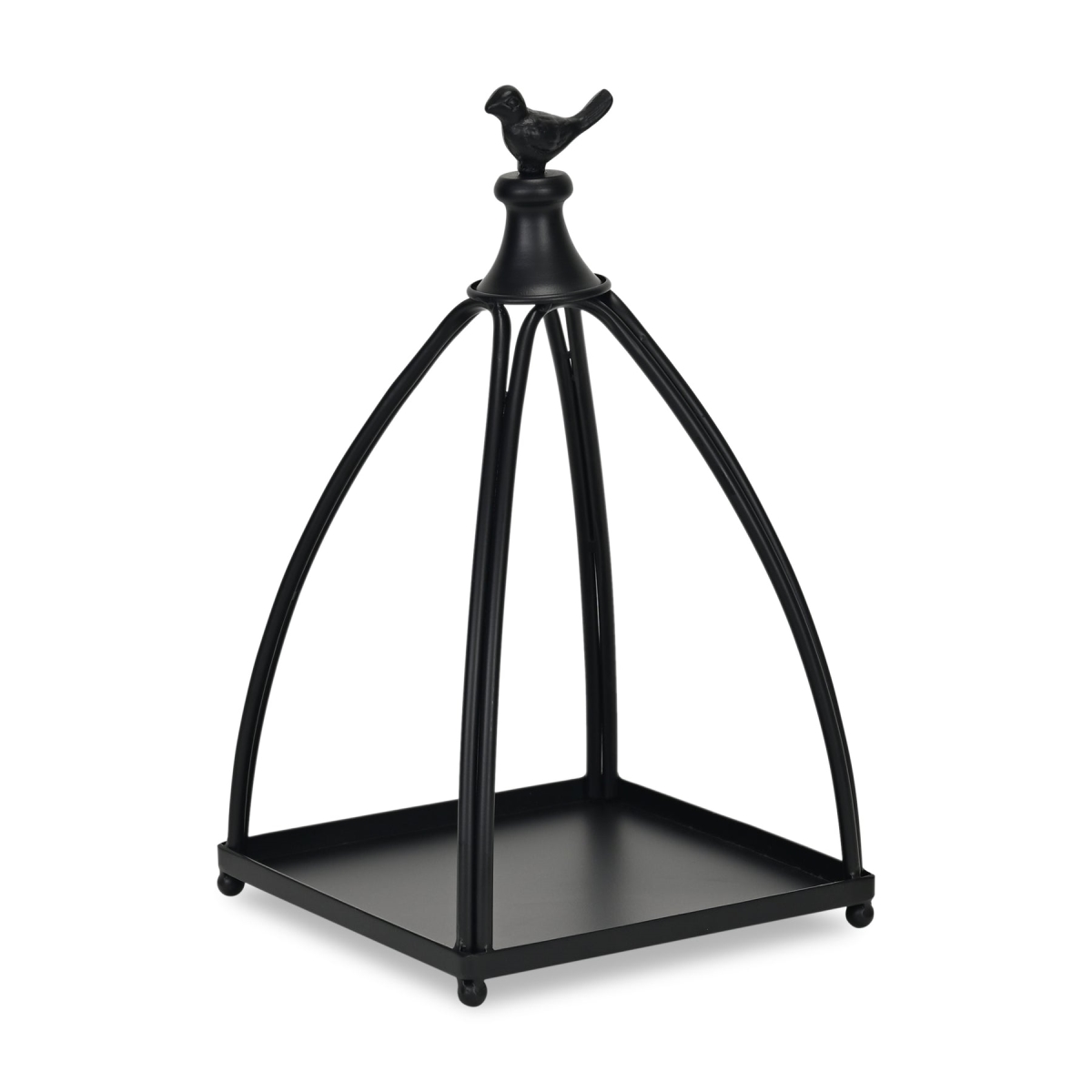 Picture of Cheungs 6155BK Veldra Curved Mini Table Lantern & Bird Accent - Black