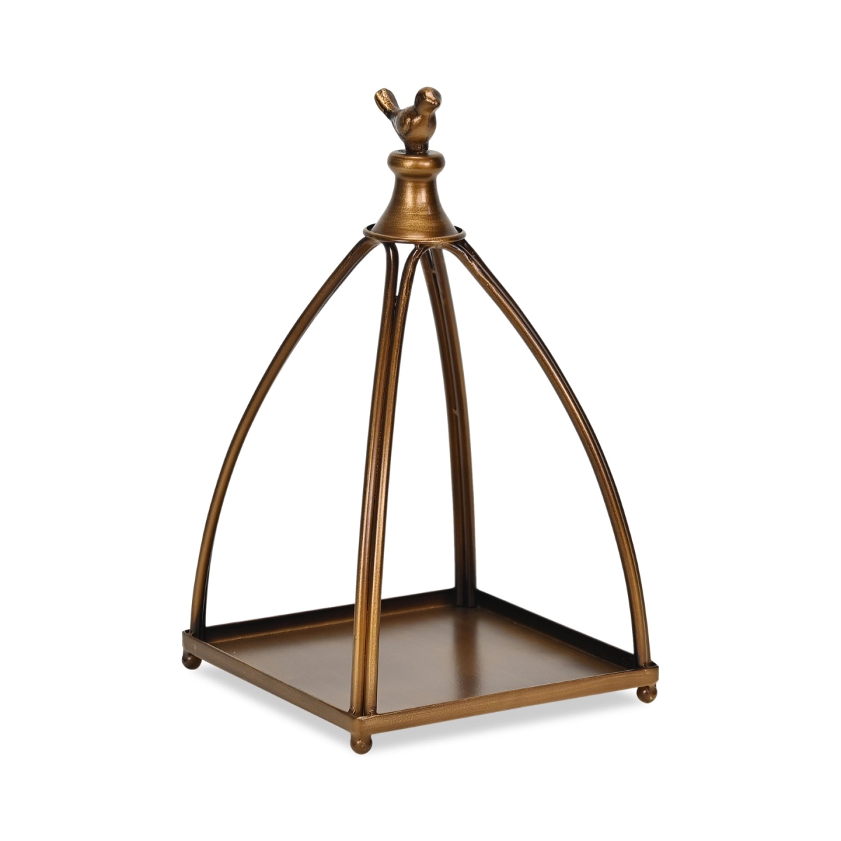 Picture of Cheungs 6155BZ Veldra Curved Mini Table Lantern & Bird Accent - Bronze
