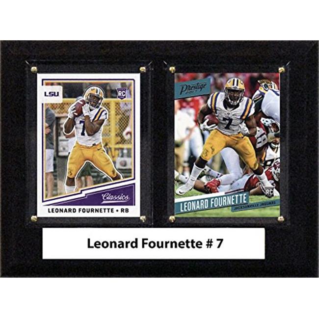 Picture of C & I Collectables 68FOURNETTECO 6 x 8 in. Leonard Fournette NCAA LSU Tigers Two Card Plaque