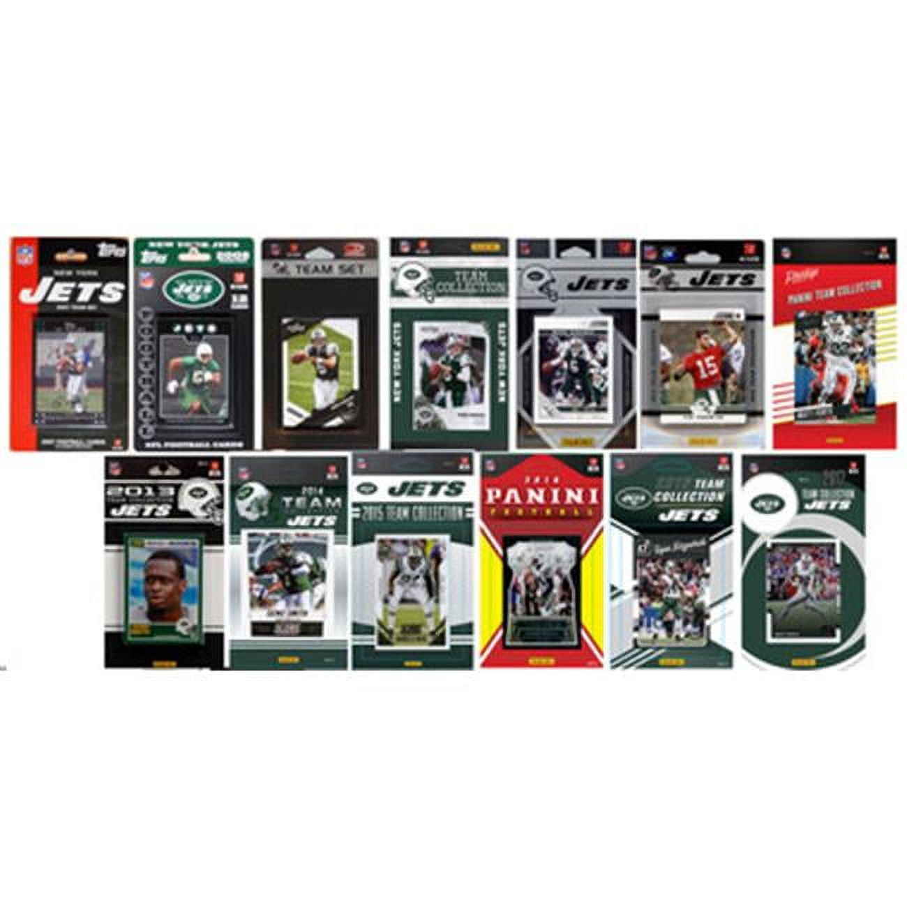 Picture of C & I Collectables JETS1317TS NFL New York Jets 13 Different Licensed Trading Card Team Sets
