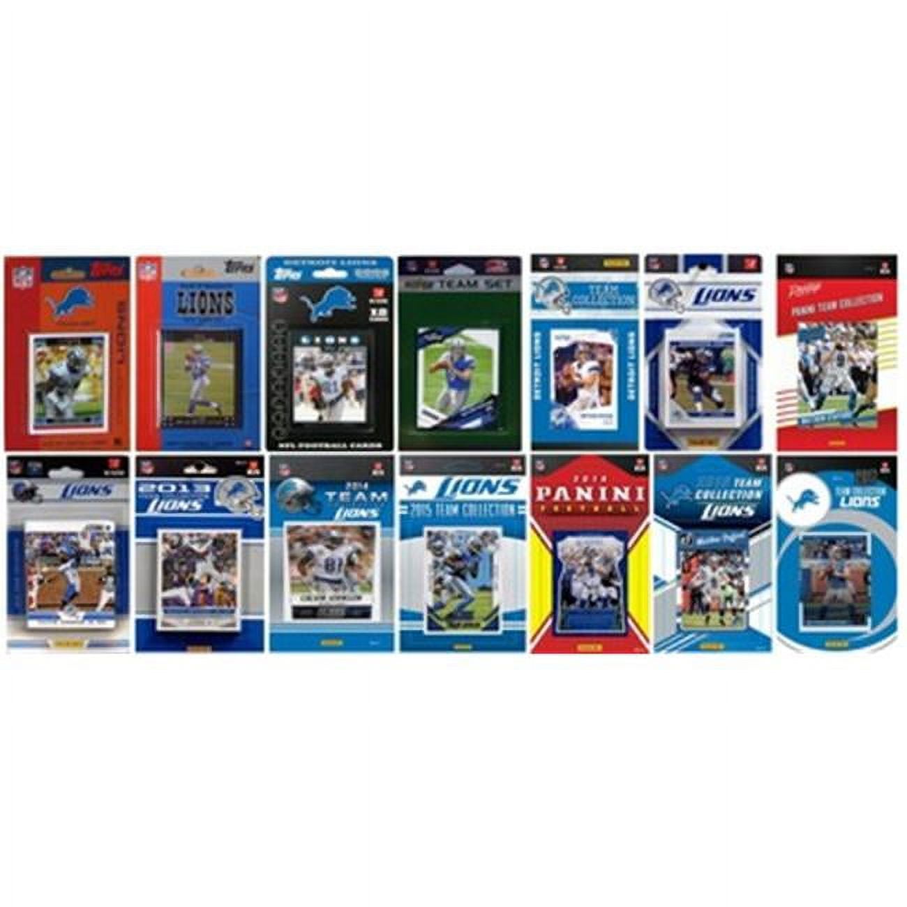 Picture of C & I Collectables LIONS1417TS NFL Detroit Lions 14 Different Licensed Trading Card Team Sets