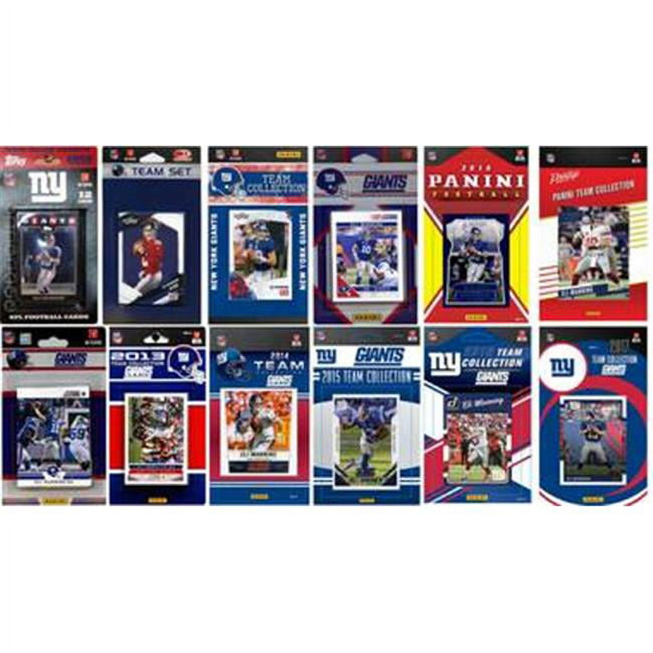 Picture of C & I Collectables NYG1217TS NFL New York Giants 12 Different Licensed Trading Card Team Sets