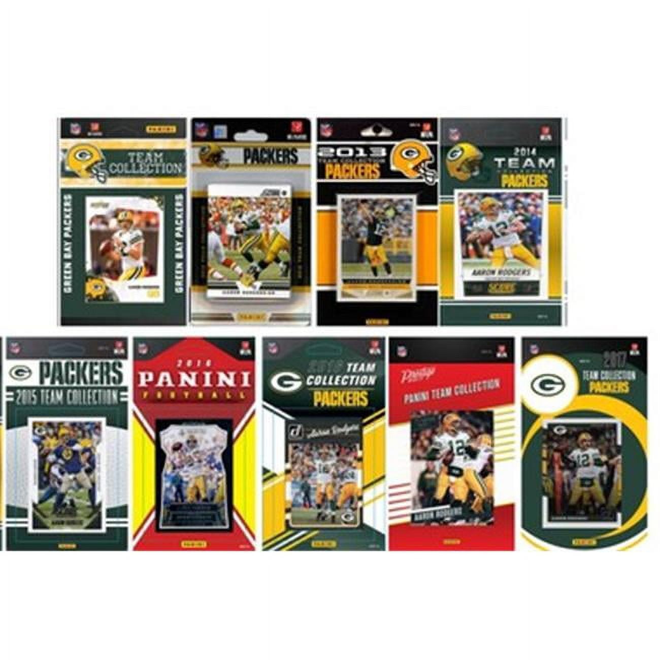 Picture of C & I Collectables PACKERS917TS NFL Green Bay Packers 9 Different Licensed Trading Card Team Sets