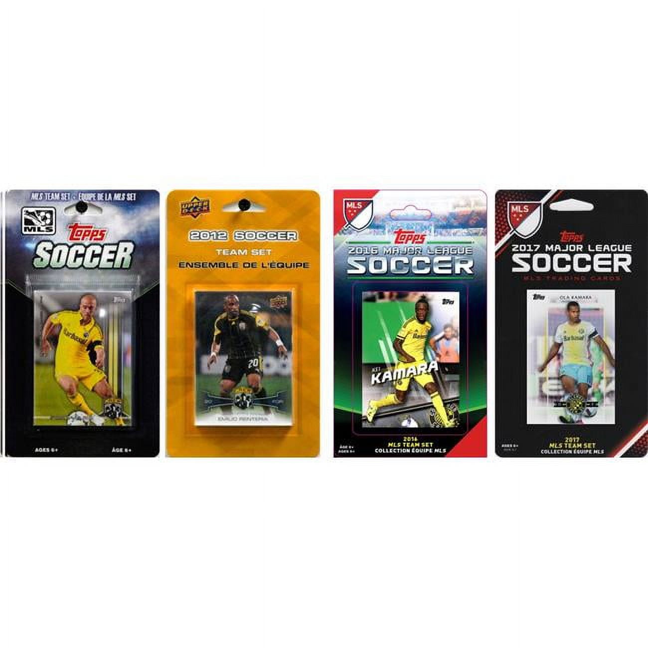 Picture of C & I Collectables CREW417TS MLS Columbus Crew 4 Different Licensed Trading Card Team Sets
