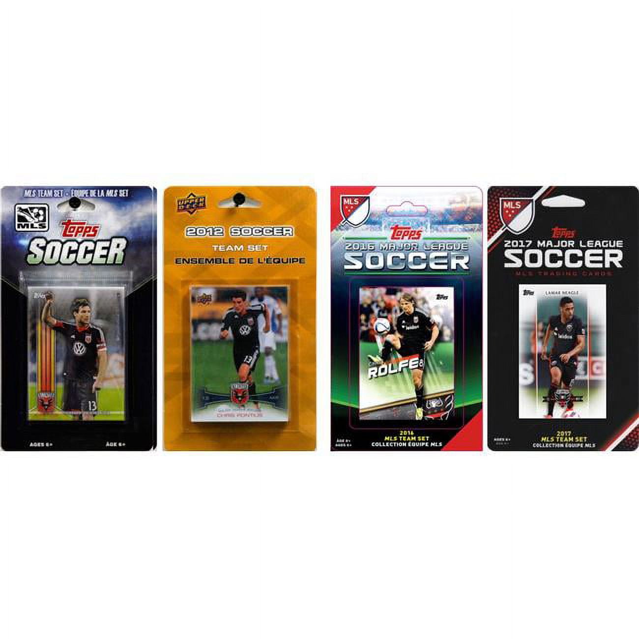 Picture of C & I Collectables DCUNIT417TS MLS D.C. United 4 Different Licensed Trading Card Team Sets