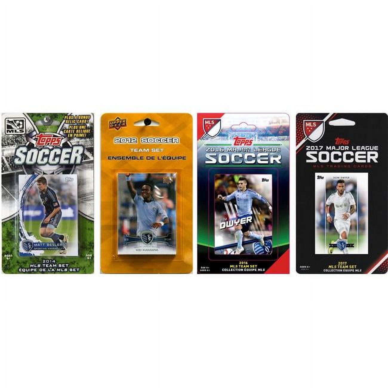 Picture of C & I Collectables SPORTKC417TS MLS Sporting Kansas City 4 Different Licensed Trading Card Team Sets