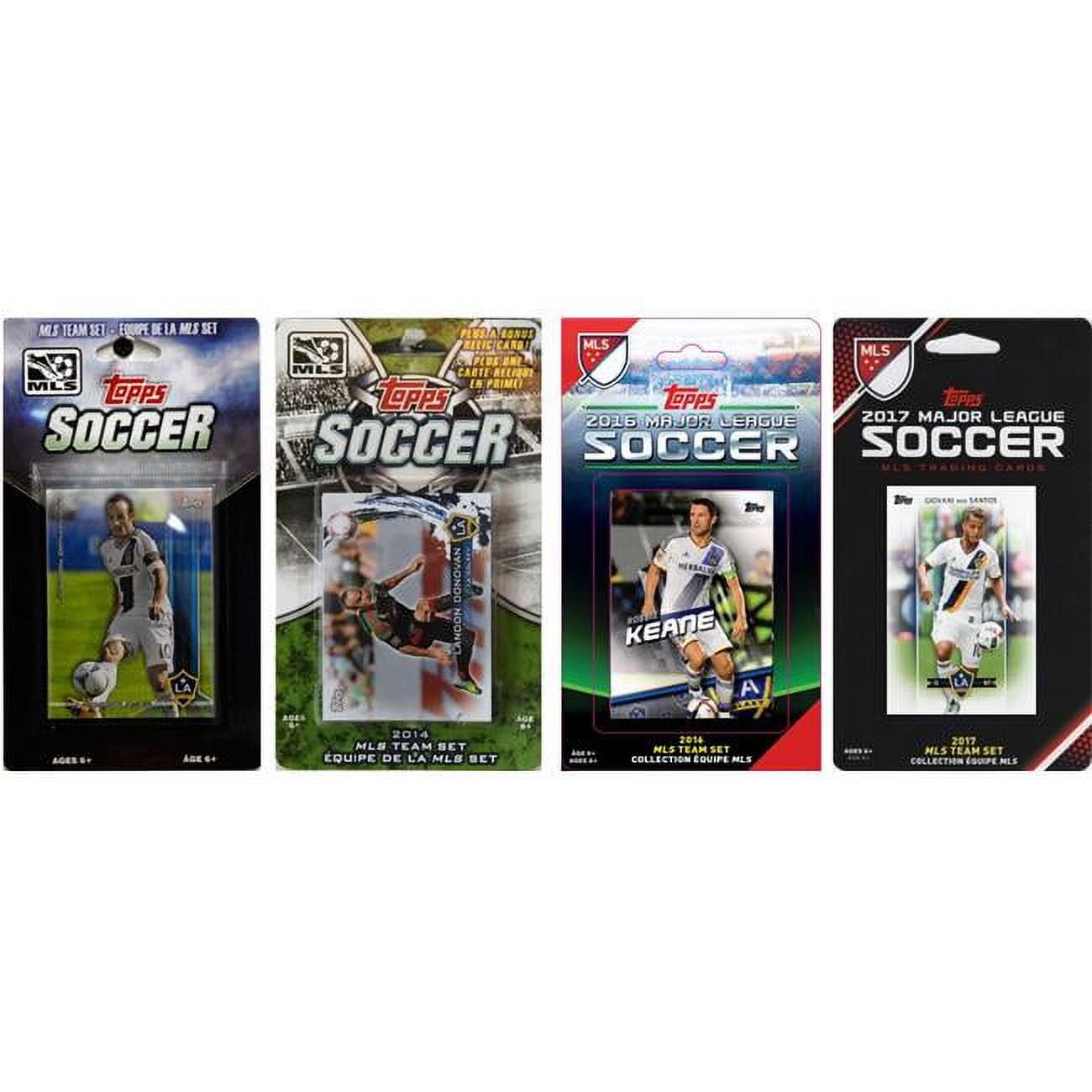 Picture of C & I Collectables GALAXY417TS MLS Los Angeles Galaxy 4 Different Licensed Trading Card Team Sets