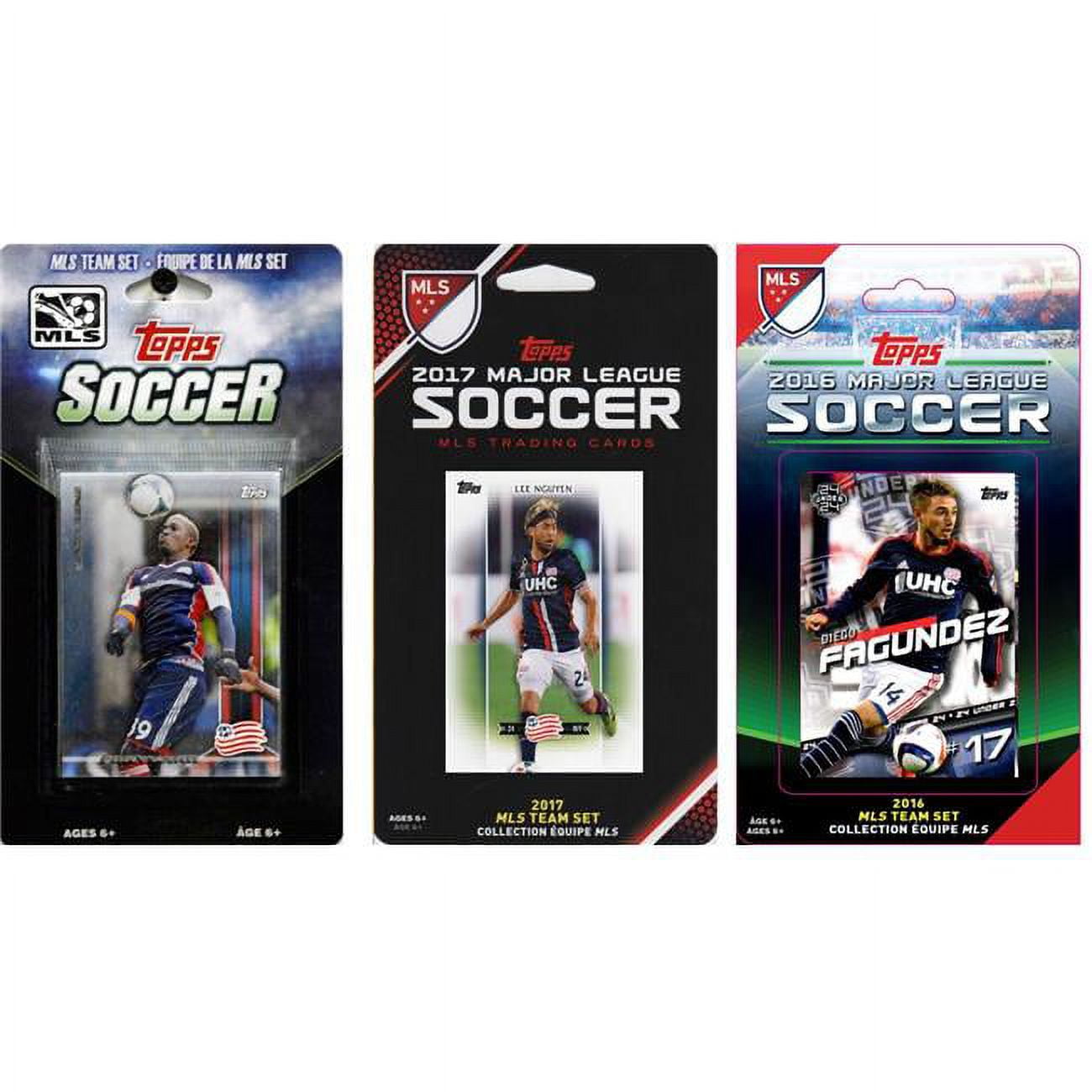 Picture of C & I Collectables REVO417TS MLS New England Revolution 4 Different Licensed Trading Card Team Sets