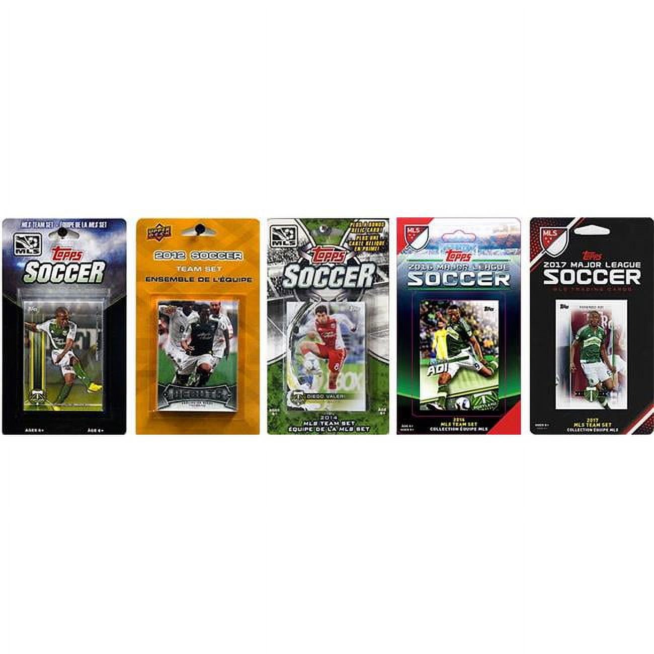 Picture of C & I Collectables TIMBERS517TS MLS Portland Timbers 5 Different Licensed Trading Card Team Sets