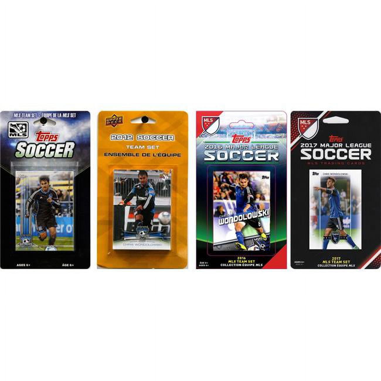 Picture of C & I Collectables EARTHQ417TS MLS San Jose Earthquakes 4 Different Licensed Trading Card Team Sets