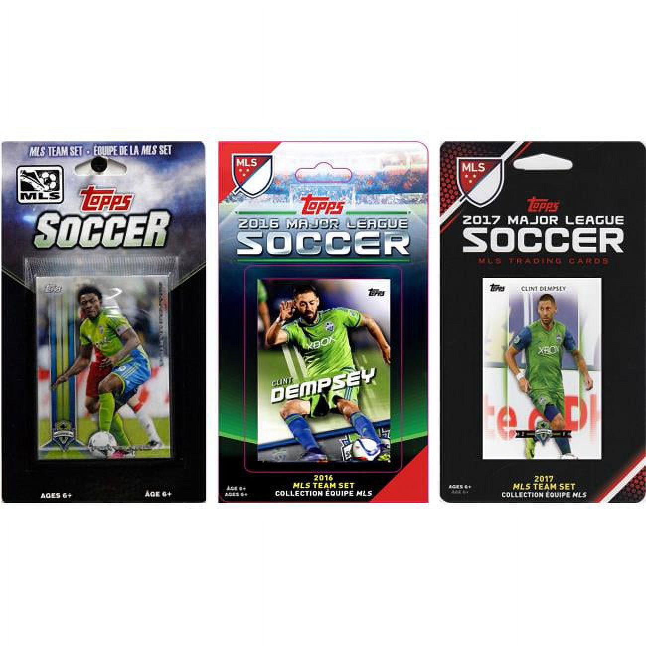 Picture of C & I Collectables SOUNDERS317TS MLS Seattle Sounders 3 Different Licensed Trading Card Team Sets