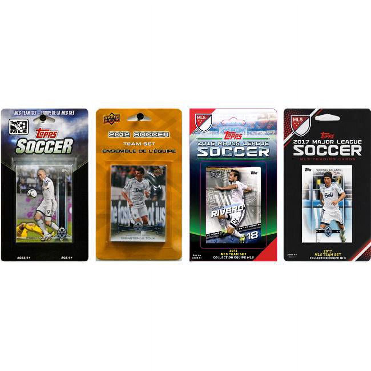 Picture of C & I Collectables WHITECAP417TS MLS Vancouver Whitecaps 4 Different Licensed Trading Card Team Sets