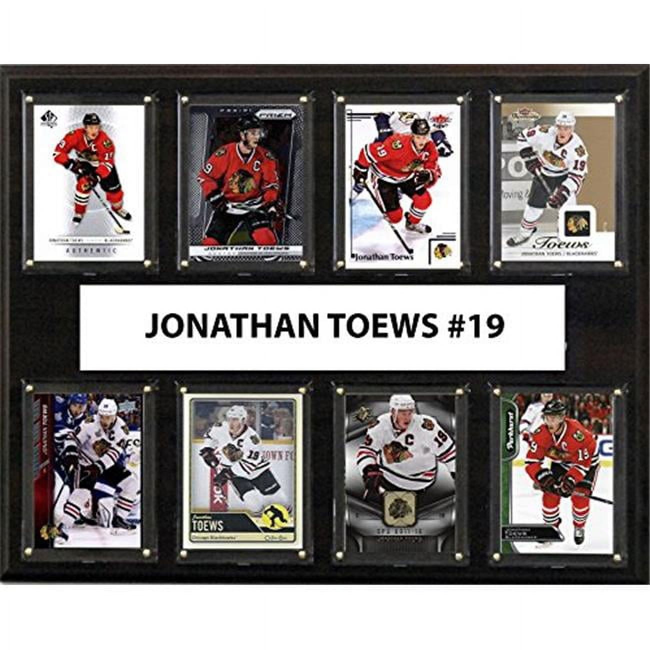 Picture of C & I Collectables 1215TOEWS8C 12 x 15 in. Jonathan Toews NHL Chicago Blackhawks 8 Card Plaque