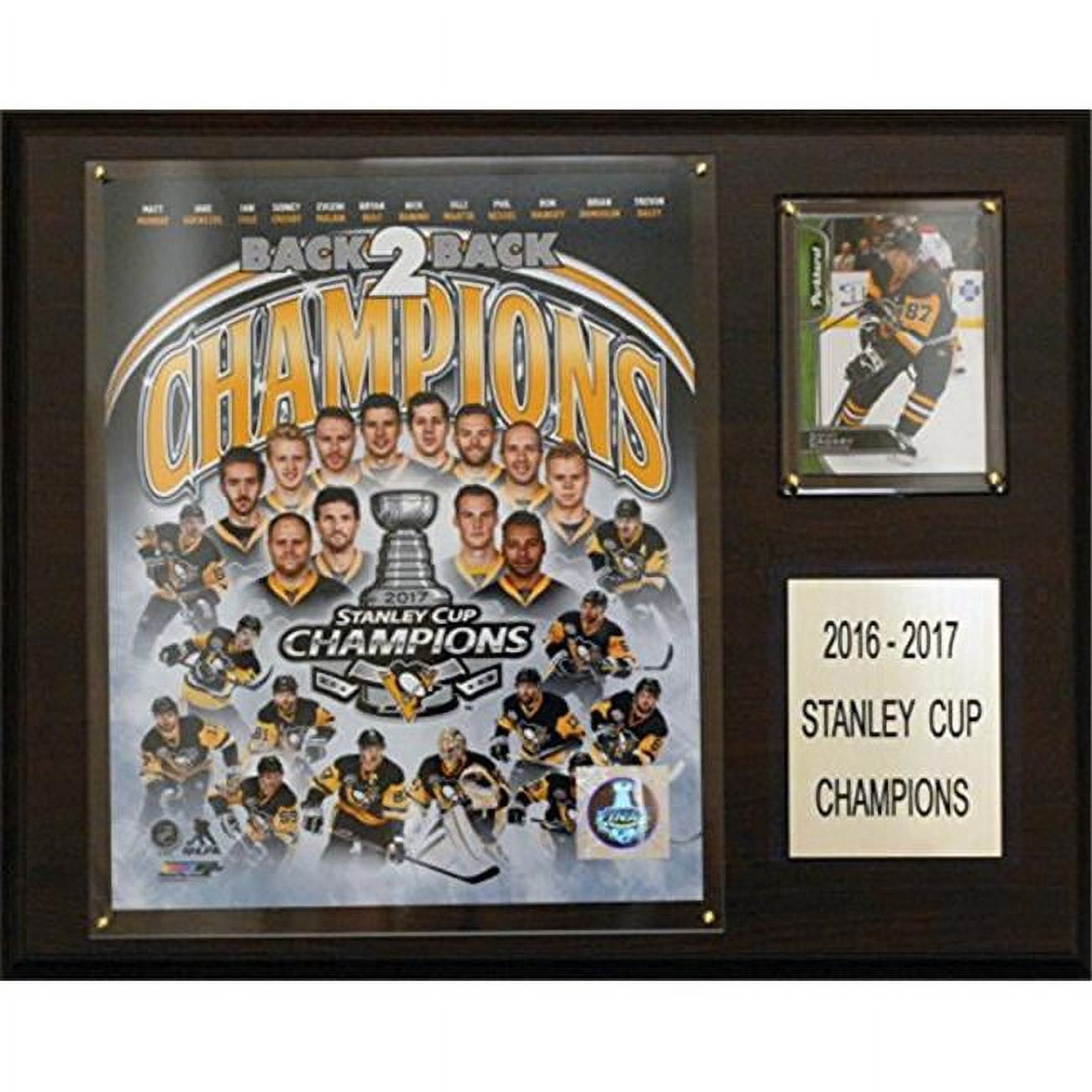 Picture of C & I Collectables 1215SC178C 12 x15 in. NHL Pittsburgh Penguins 2016-2017 Stanley Cup Champions 8 Card Plaque