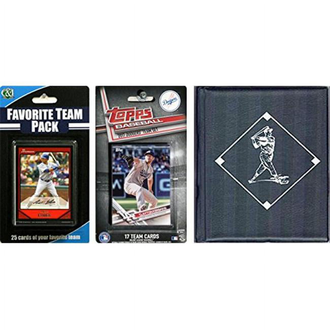C & I Collectables 2017DODGERSTSC MLB Los Angeles Dodgers Licensed 2017 Topps Team Set & Favorite Player Trading Cards Plus Storage Album -  C & I Collectables Inc