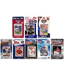 C&I Collectables MLB Washington Nationals Mens NATS817TSWashington Nationals 8 Different Licensed Trading Card Team Sets, White, N/A