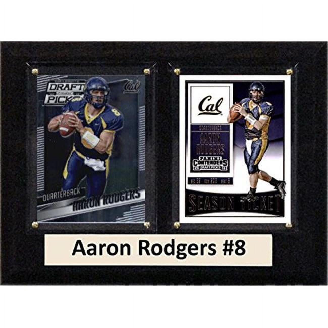 Picture of C & I Collectables 68RODGERSCO 6 x 8 in. Aaron Rodgers NCAA California Golden Bears Two Card Plaque