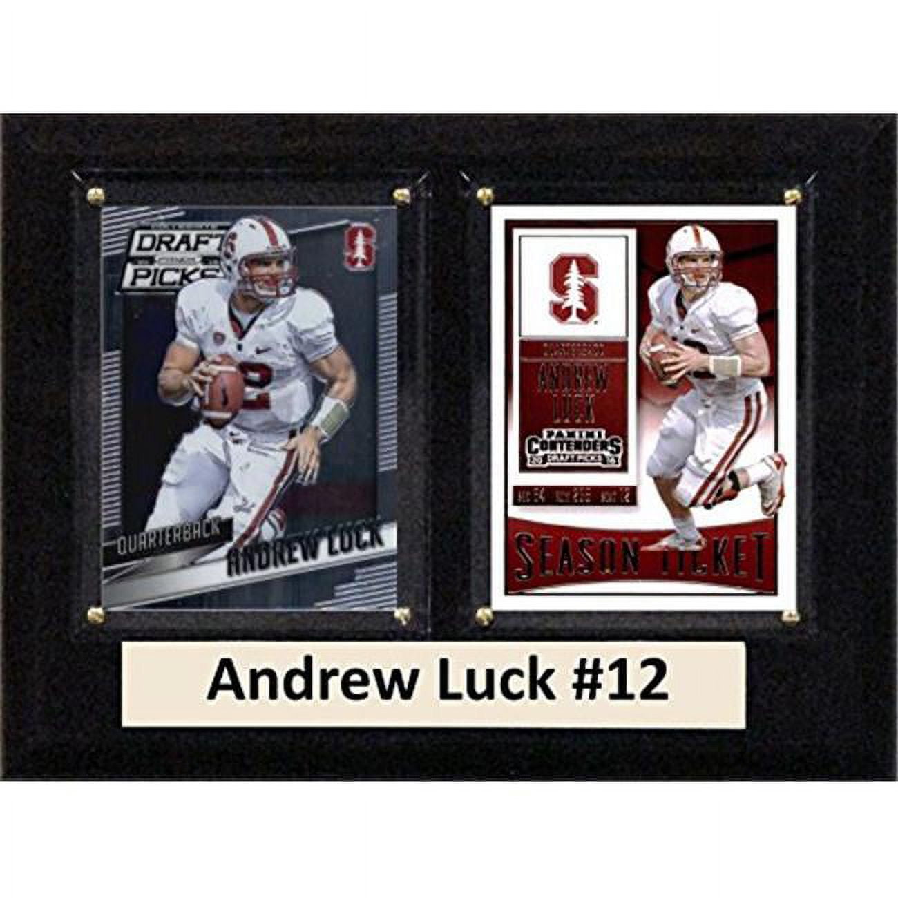 Picture of C & I Collectables 68LUCKCO 6 x 8 in. Andrew Luck NCAA Stanford Cardinal Two Card Plaque
