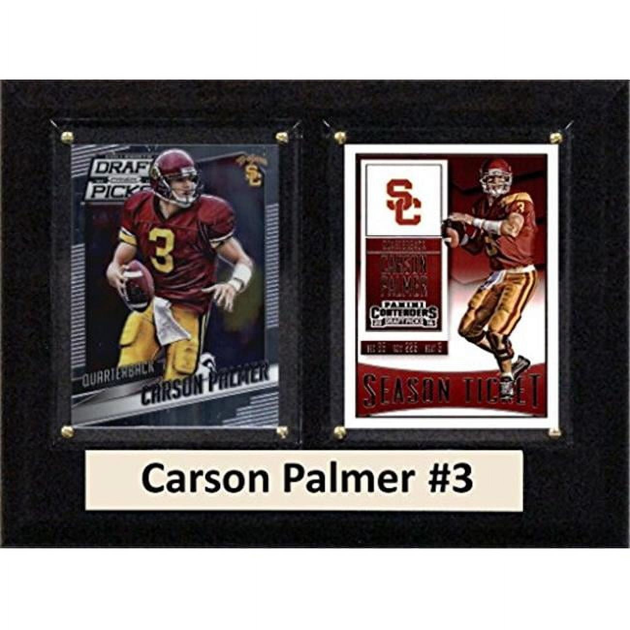 Picture of C & I Collectables 68PALMERCO 6 x 8 in. Carson Palmer NCAA USC Trojans Two Card Plaque