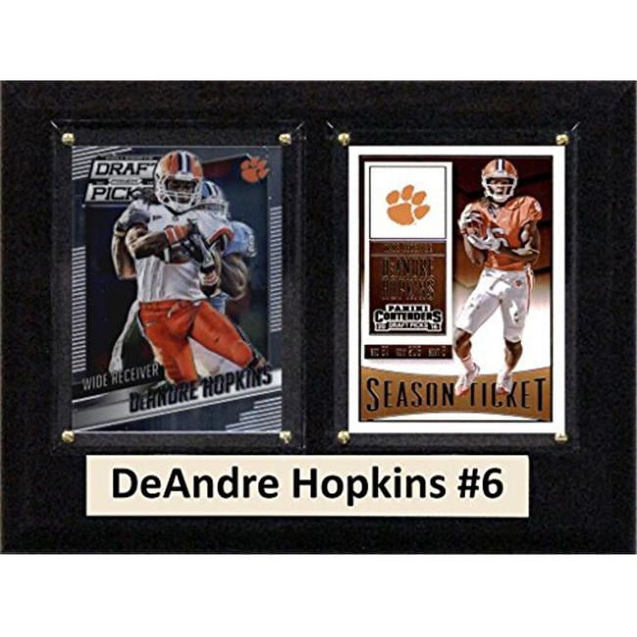 Picture of C & I Collectables 68HOPKINSCO 6 x 8 in. DeAndre Hopkins NCAA Clemson Tigers Two Card Plaque