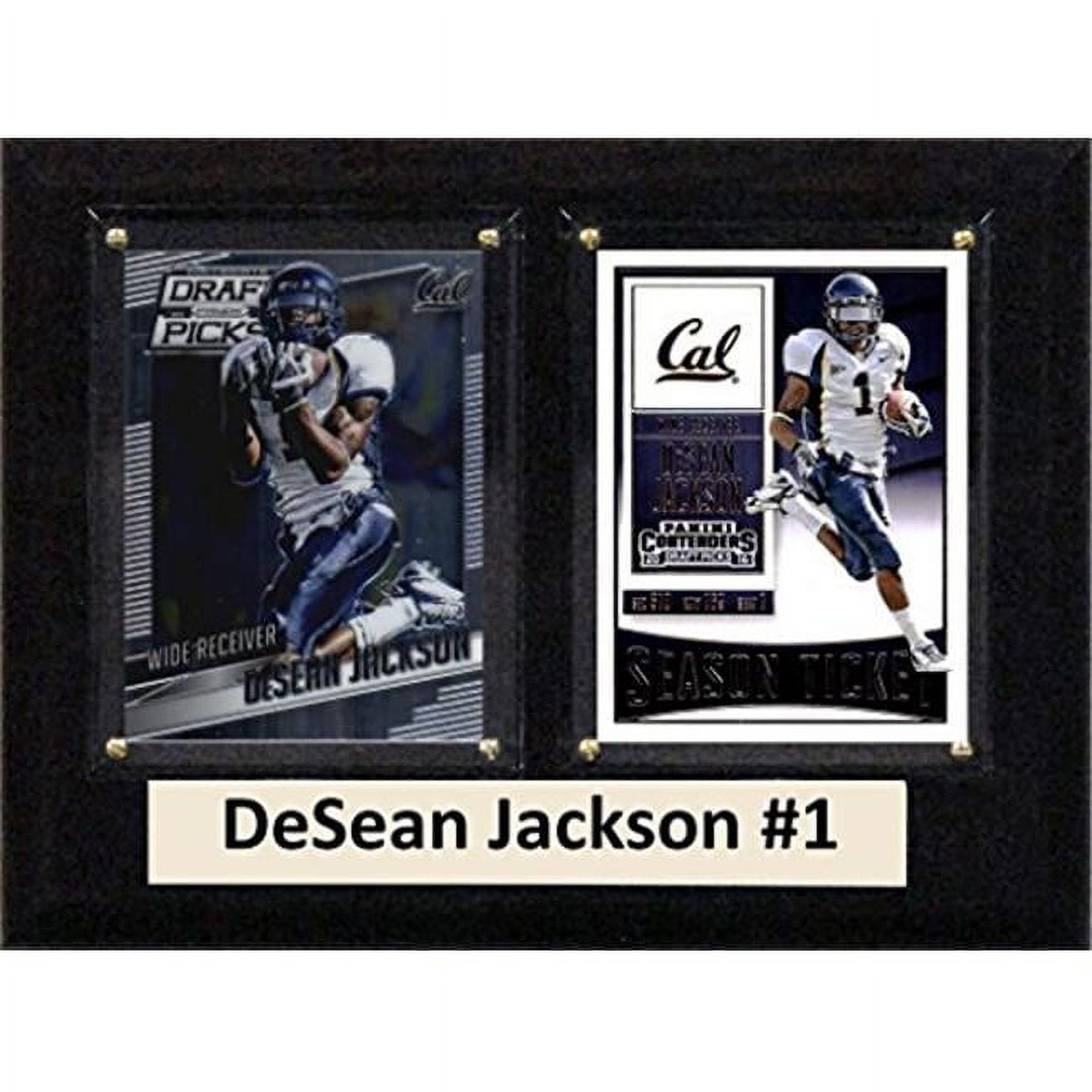 Picture of C & I Collectables 68DESJACKSONCO 6 x 8 in. DeSean Jackson NCAA California Golden Bears Two Card Plaque