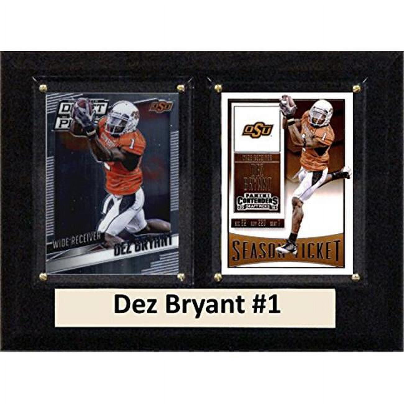Picture of C & I Collectables 68DEZBRYANTCO 6 x 8 in. Dez Bryant NCAA Oklahoma State Cowboys Two Card Plaque