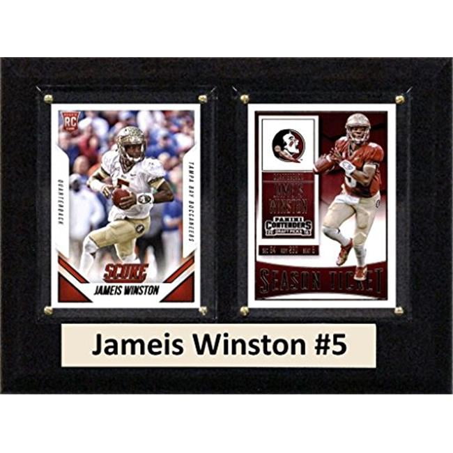 Picture of C & I Collectables 68WINSTONCO 6 x 8 in. Jameis Winston NCAA Florida State Seminoles Two Card Plaque