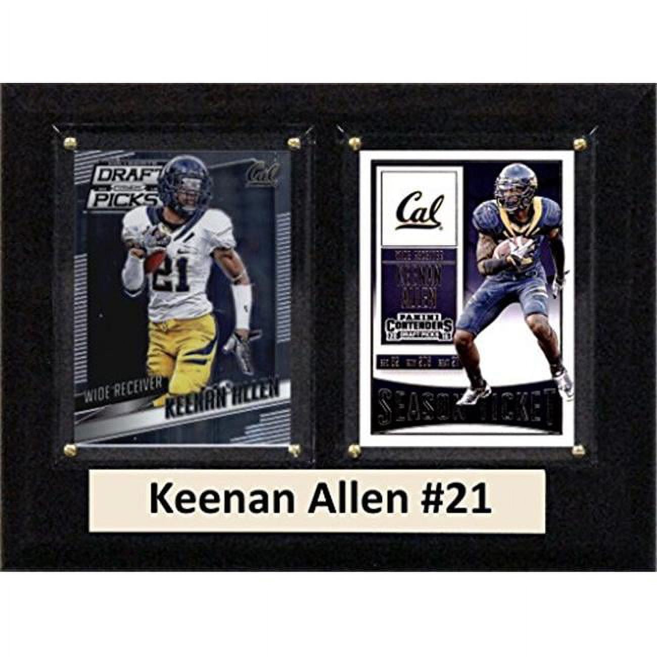 Picture of C & I Collectables 68KALLENCO 6 x 8 in. Keenan Allen NCAA California Golden Bears Two Card Plaque