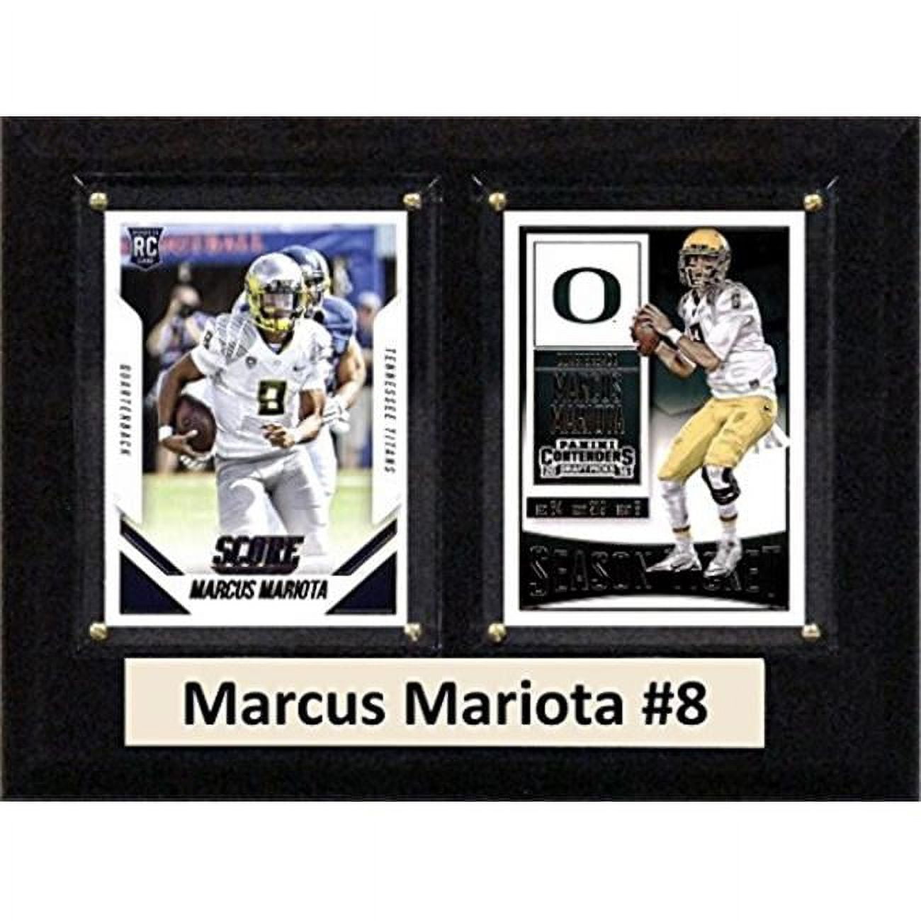 Picture of C & I Collectables 68MARIOTACO 6 x 8 in. Marcus Mariota NCAA Oregon Ducks Two Card Plaque