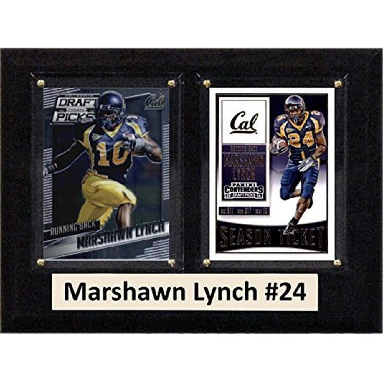 Picture of C & I Collectables 68MLYNCHCO 6 x 8 in. Marshawn Lynch NCAA California Golden Bears Two Card Plaque