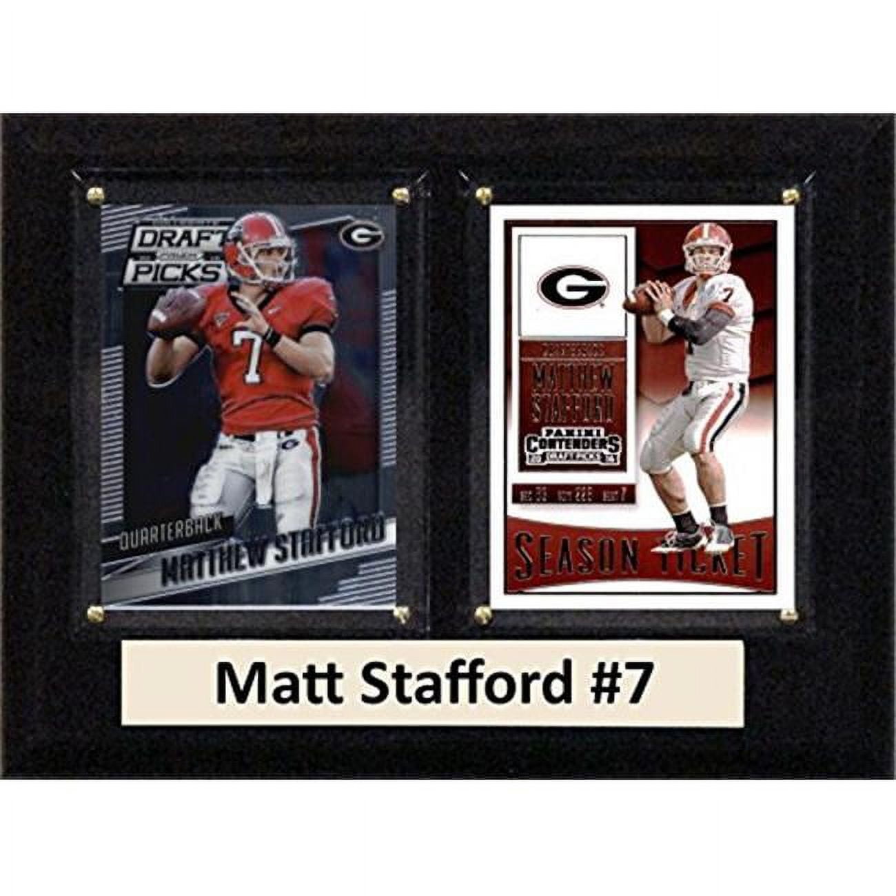 Picture of C & I Collectables 68STAFFORDCO 6 x 8 in. Matt Stafford NCAA Georgia Bulldogs Two Card Plaque