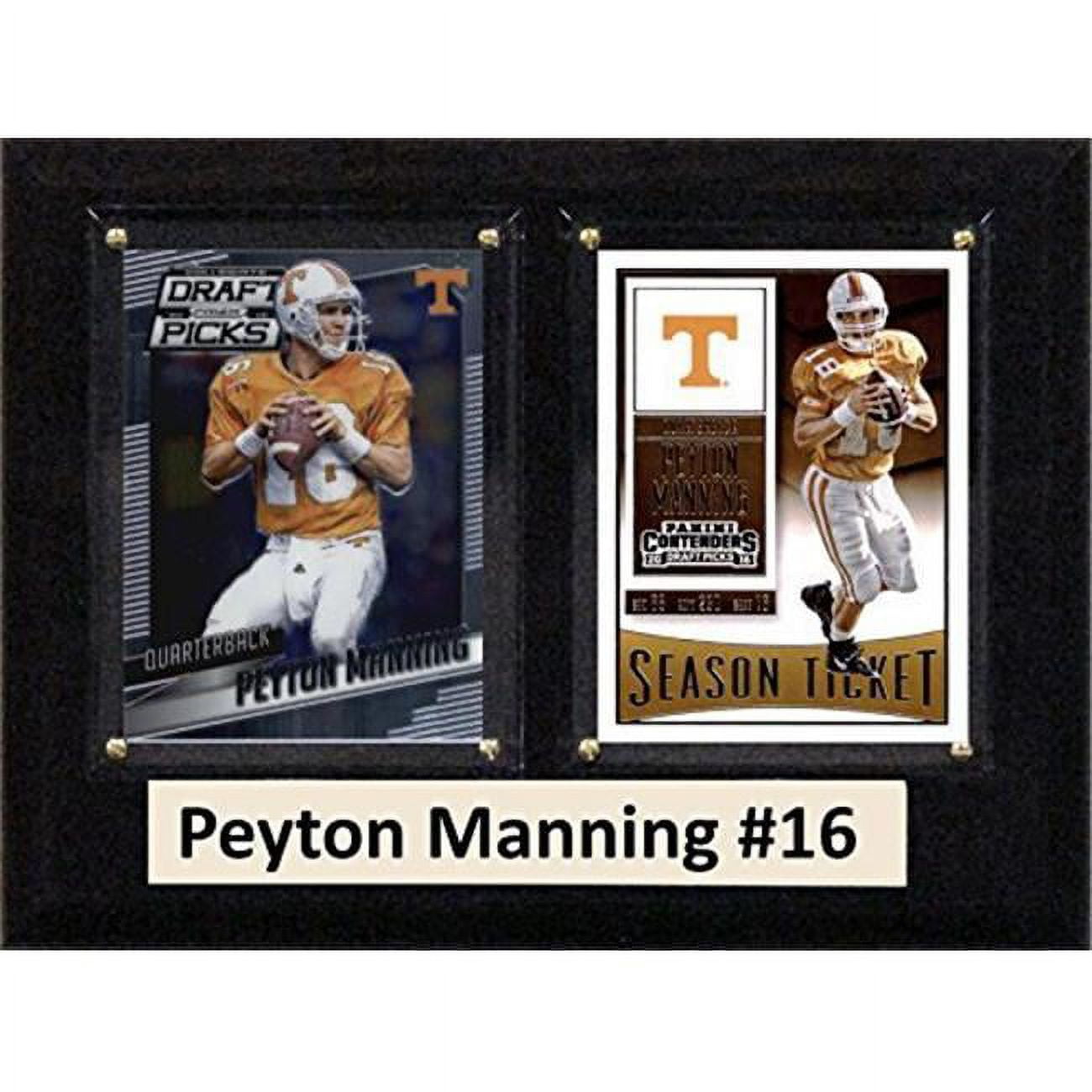 Picture of C & I Collectables 68PMANNINGCO 6 x 8 in. Peyton Manning NCAA Tennessee Volunteers Two Card Plaque