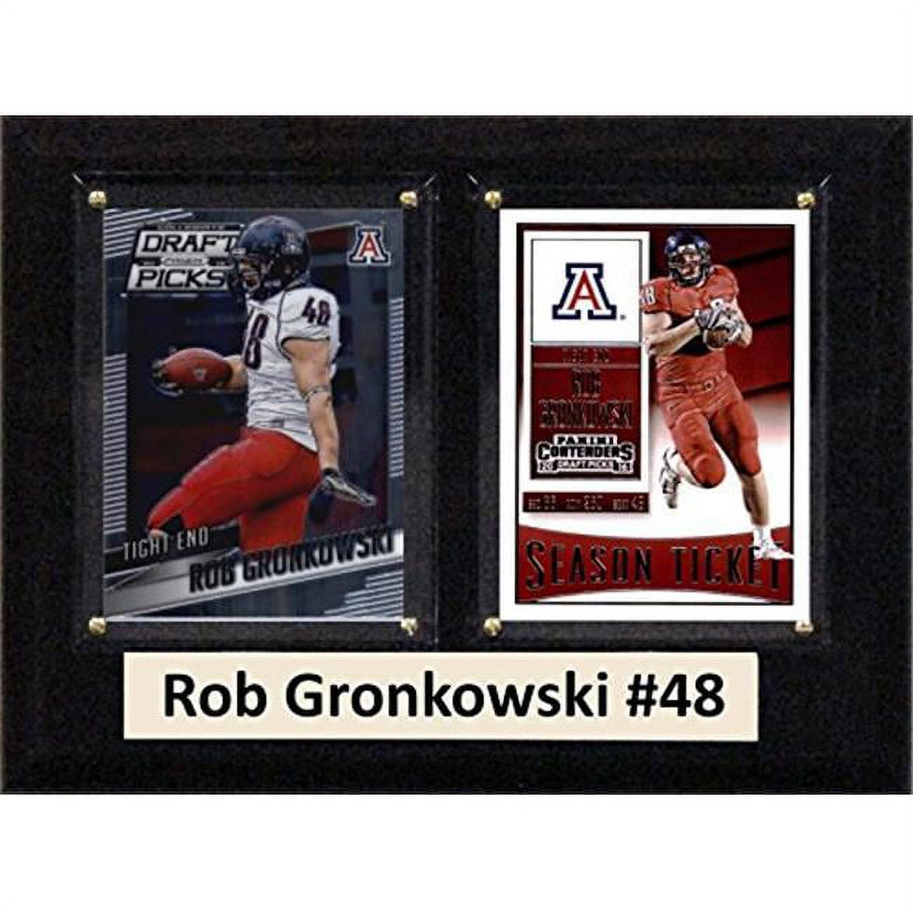 Picture of C & I Collectables 68GRONKCO 6 x 8 in. Rob Gronkowski NCAA Arizona Wildcats Two Card Plaque