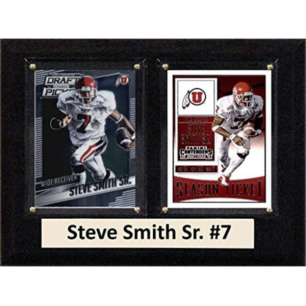 Picture of C & I Collectables 68SSMITHCO 6 x 8 in. Steve Smith NCAA Utah Utes Two Card Plaque