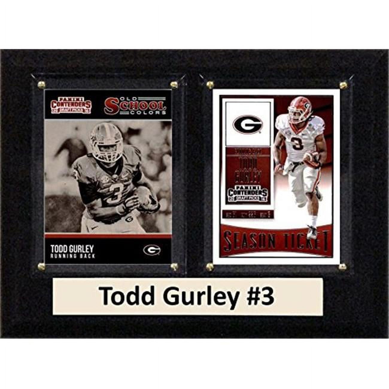 Picture of C & I Collectables 68GURLEYCO 6 x 8 in. Todd Gurley NCAA Georgia Bulldogs Two Card Plaque