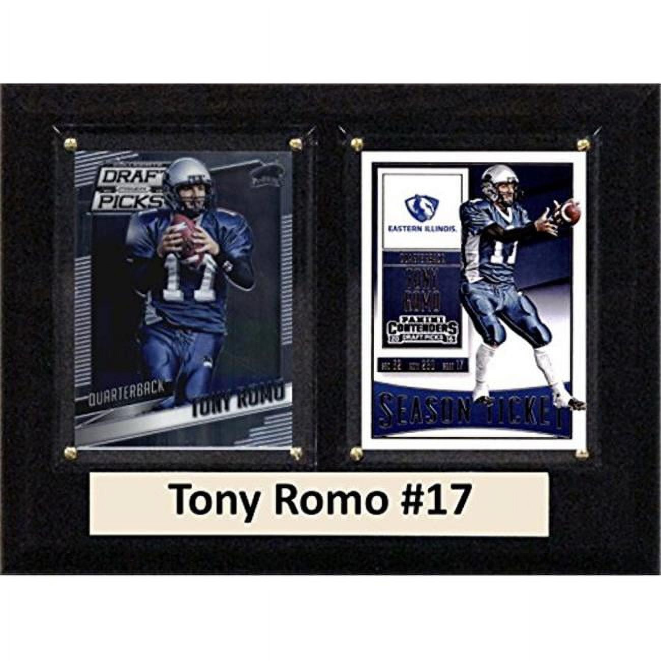 Picture of C & I Collectables 68ROMOCO 6 x 8 in. Tony Romo NCAA Eastern Illinois Panthers Two Card Plaque