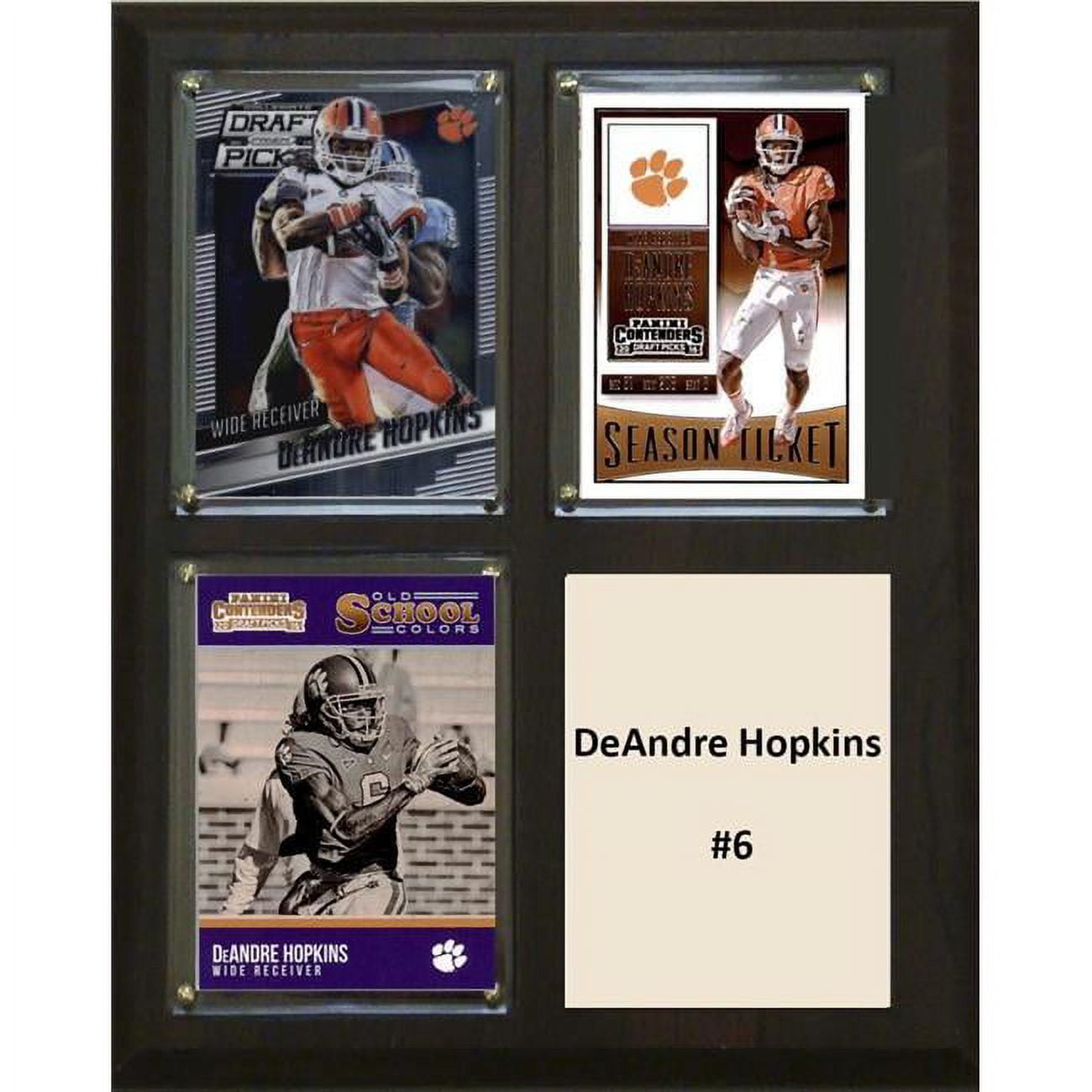 Picture of C & I Collectables 810HOPKINSCO 8 x 10 in. DeAndre Hopkins NCAA Clemson Tigers Three Card Plaque