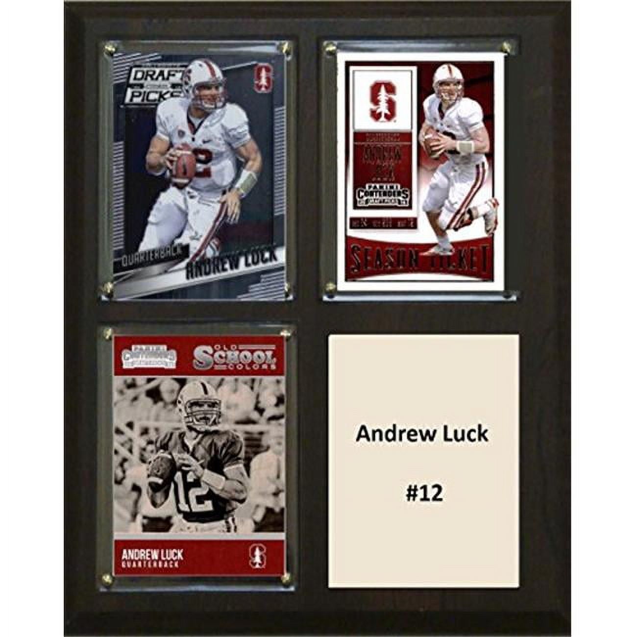 Picture of C & I Collectables 810LUCKCO 8 x 10 in. Andrew Luck NCAA Stanford Cardinal Three Card Plaque