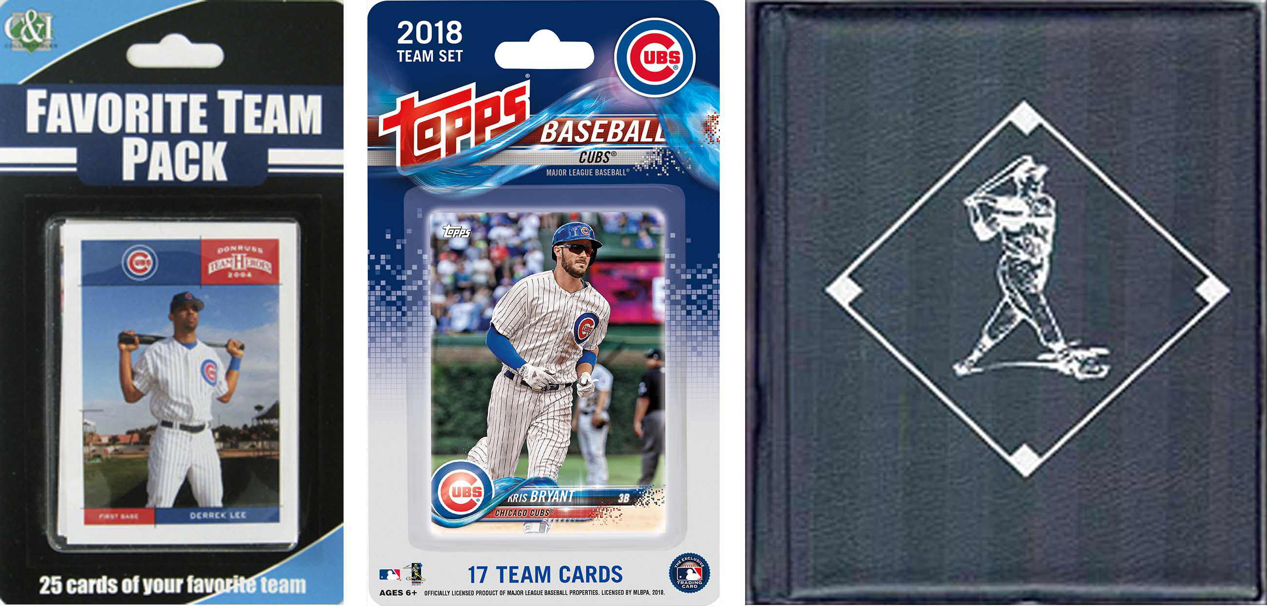 C & I Collectables CUBSTSC18 MLB Chicago Cubs Licensed 2018 Topps Team Set & Favorite Player Trading Cards Plus Storage Album -  C & I Collectables Inc