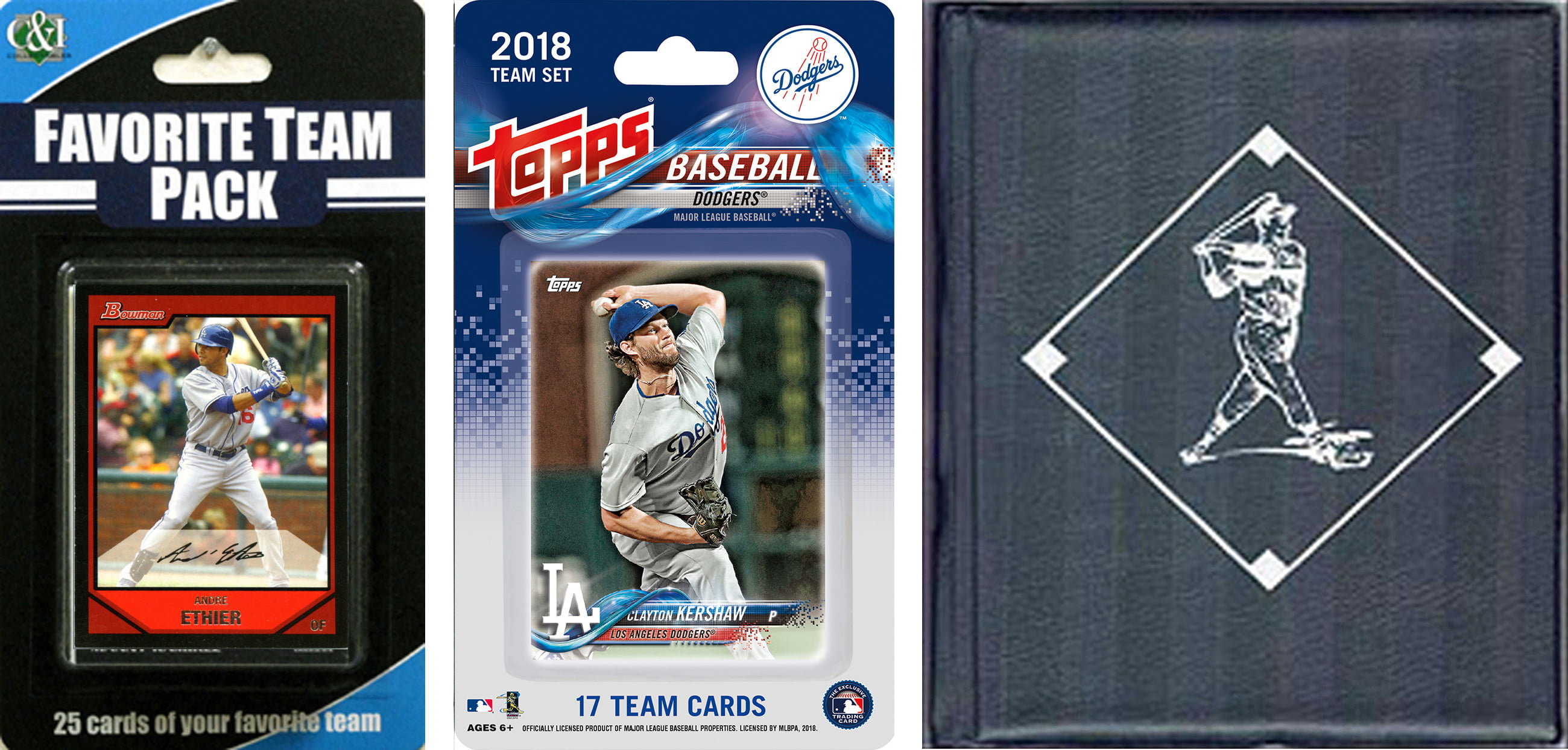 C & I Collectables DODGERSTSC18 MLB Los Angeles Dodgers Licensed 2018 Topps Team Set & Favorite Player Trading Cards Plus Storage Album -  C & I Collectables Inc