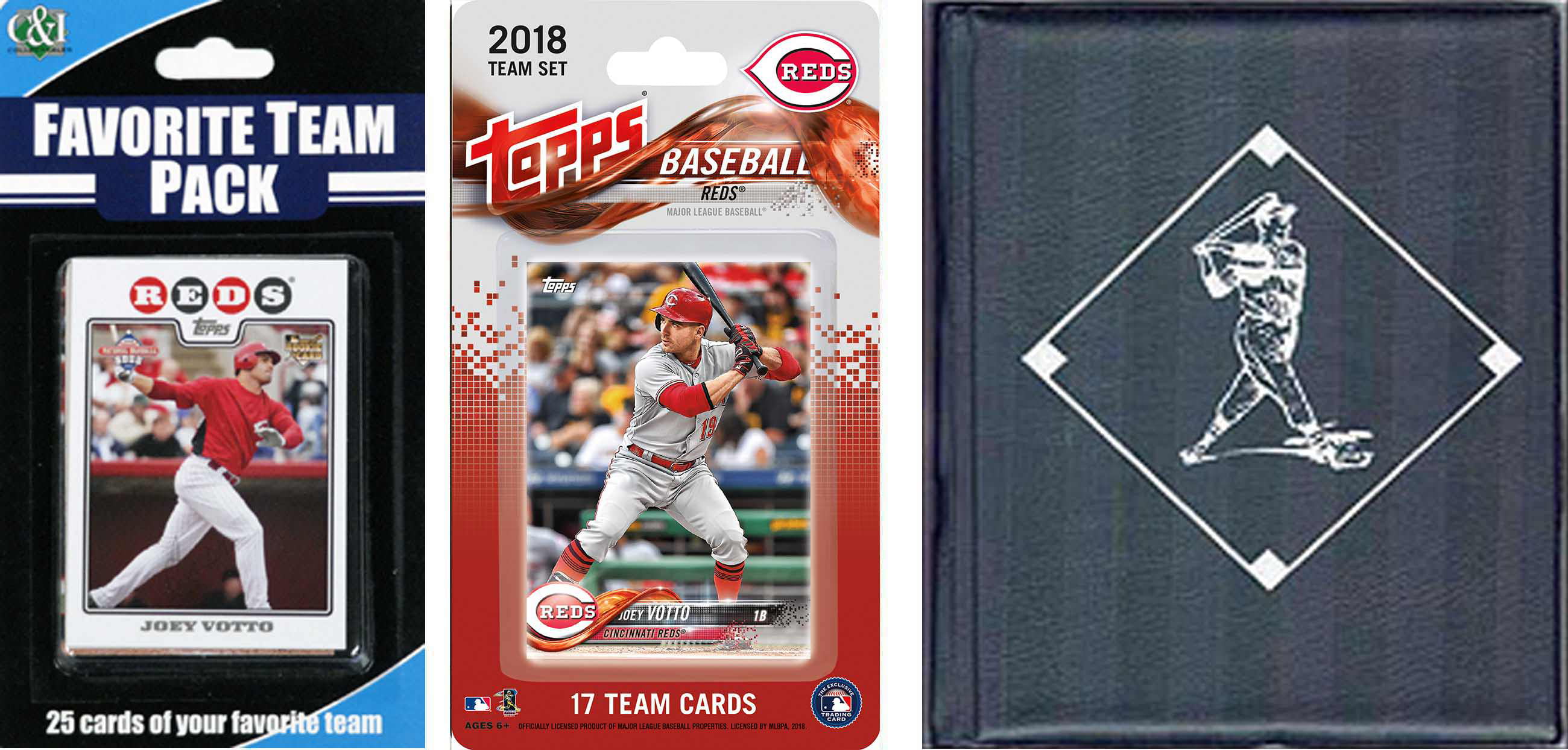 C & I Collectables REDSTSC18 MLB Cincinnati Reds Licensed 2018 Topps Team Set & Favorite Player Trading Cards Plus Storage Album -  C & I Collectables Inc