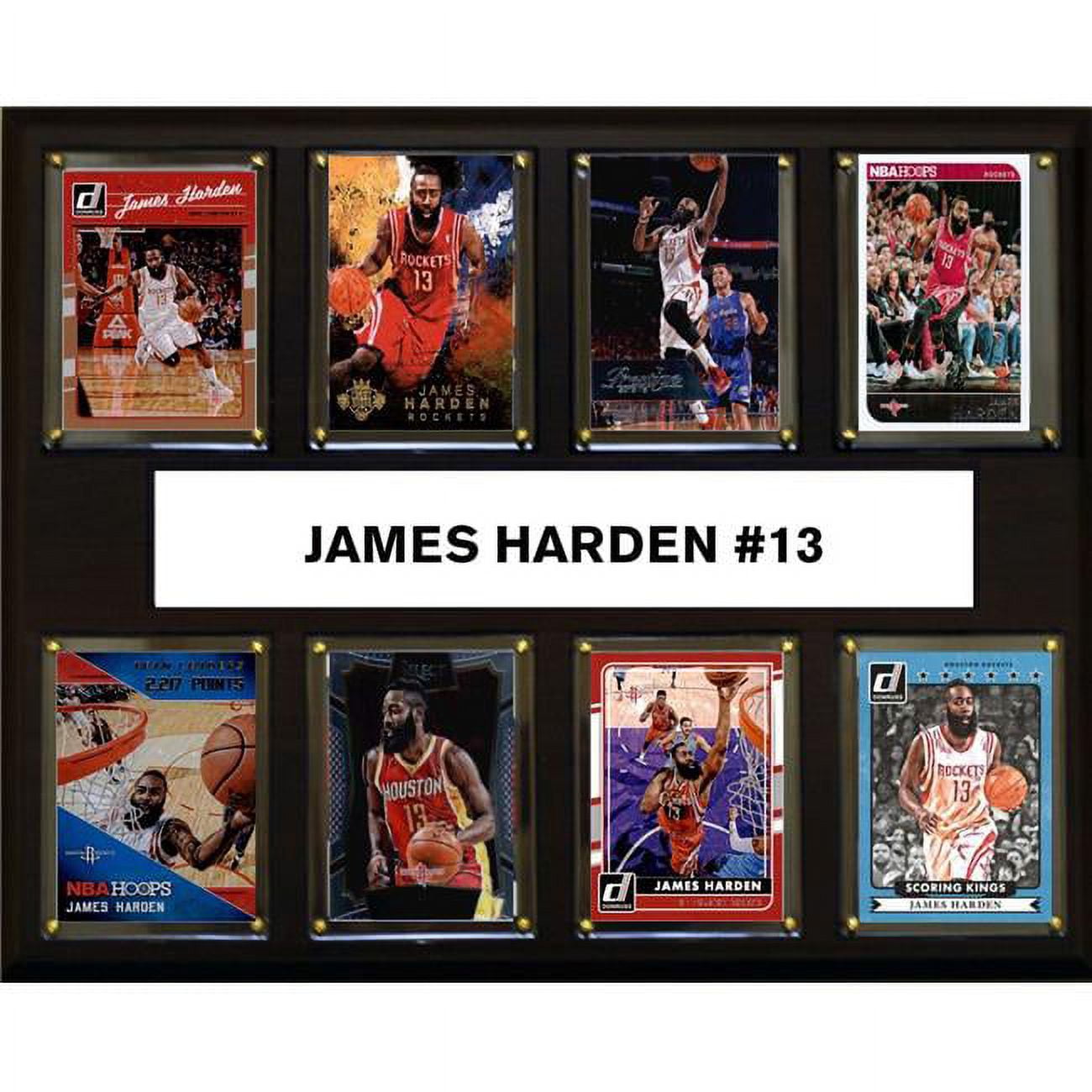 Picture of C&I Collectables 1215HARDEN8C NBA 12 x 15 in. James Harden Houston Rockets 8-Card Plaque