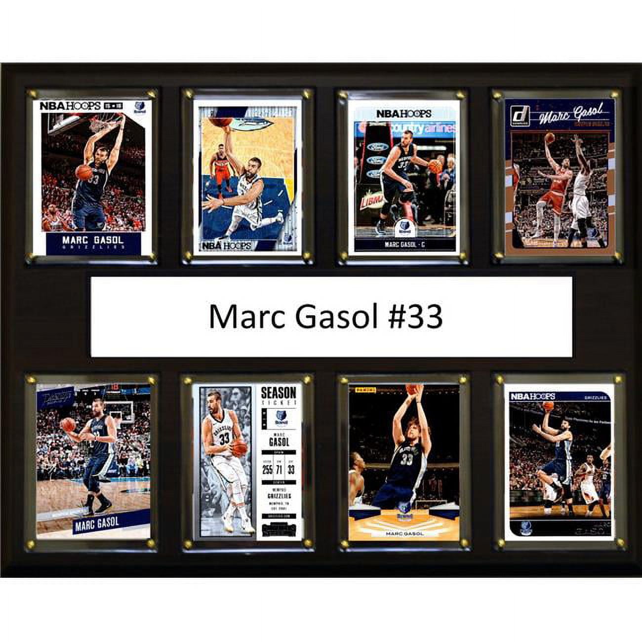 Picture of C&I Collectables 1215MGASOL8C NBA 12 x 15 in. Marc Gasol Memphis Grizzles 8-Card Plaque