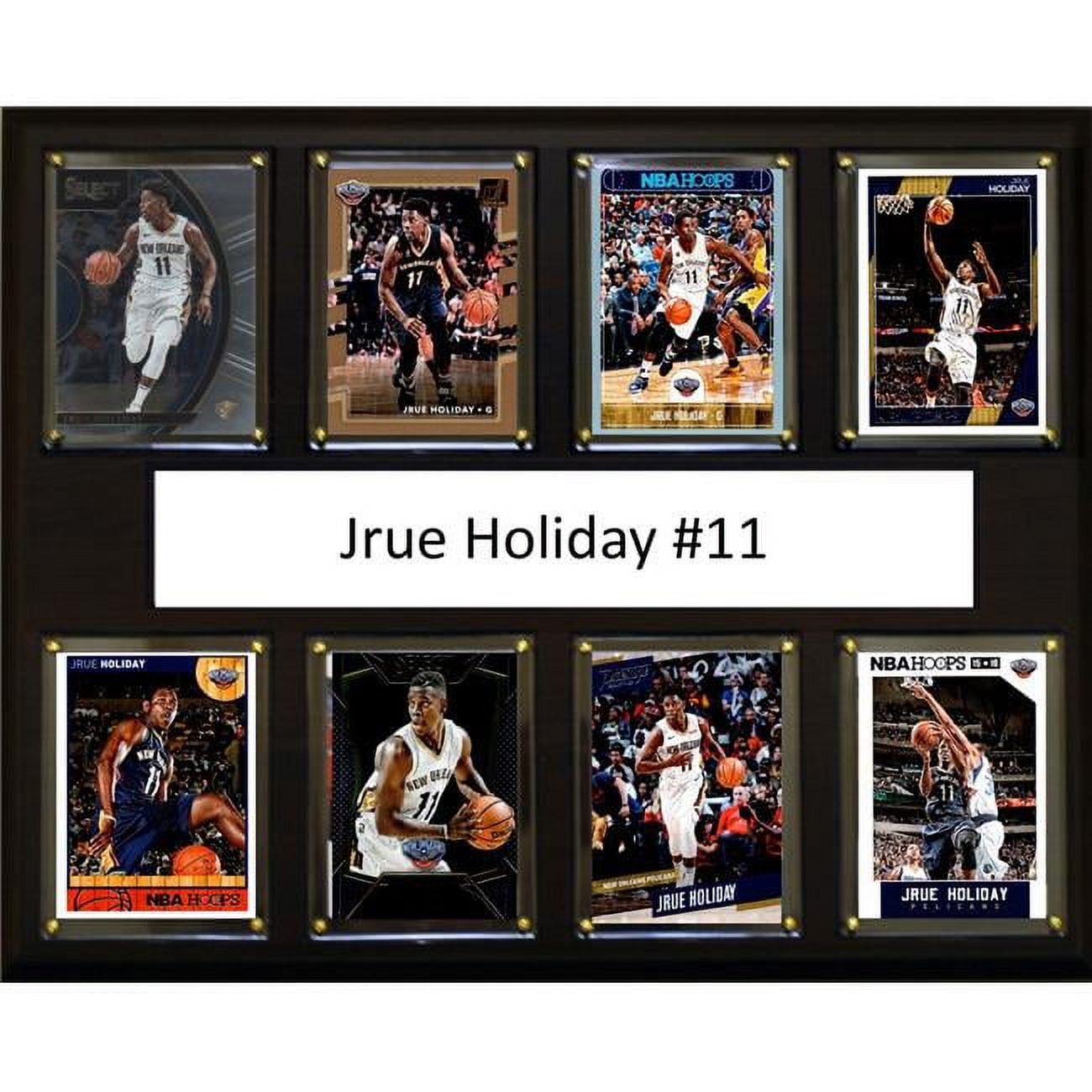 Picture of C&I Collectables 1215HOLIDAY8C NBA 12 x 15 in. Jrue Holiday New Orleans Pelicans 8-Card Plaque